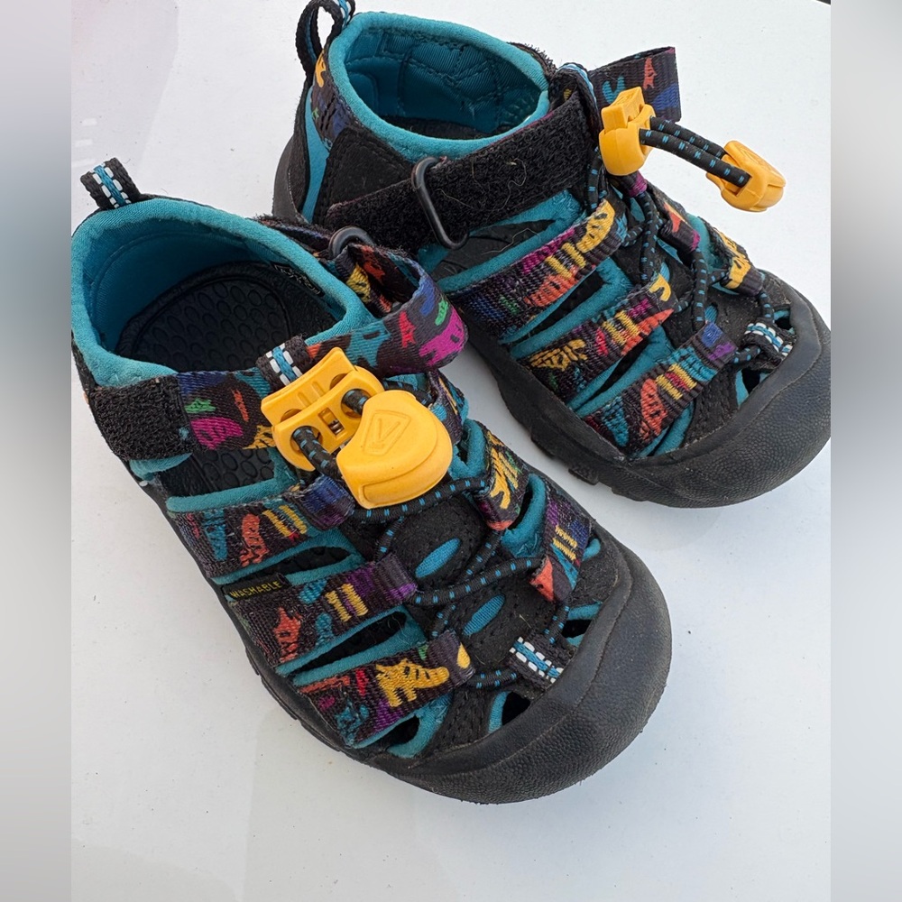 Keen Kids Sandals with Black and Yellow Accents